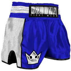 Buddha kickboxing pants retro premium (blue/grey)