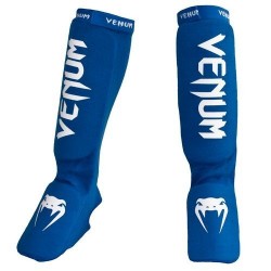 Venum Kontact kick boxing shin guards blue