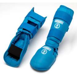 Kamikaze karate shin guards (blue)