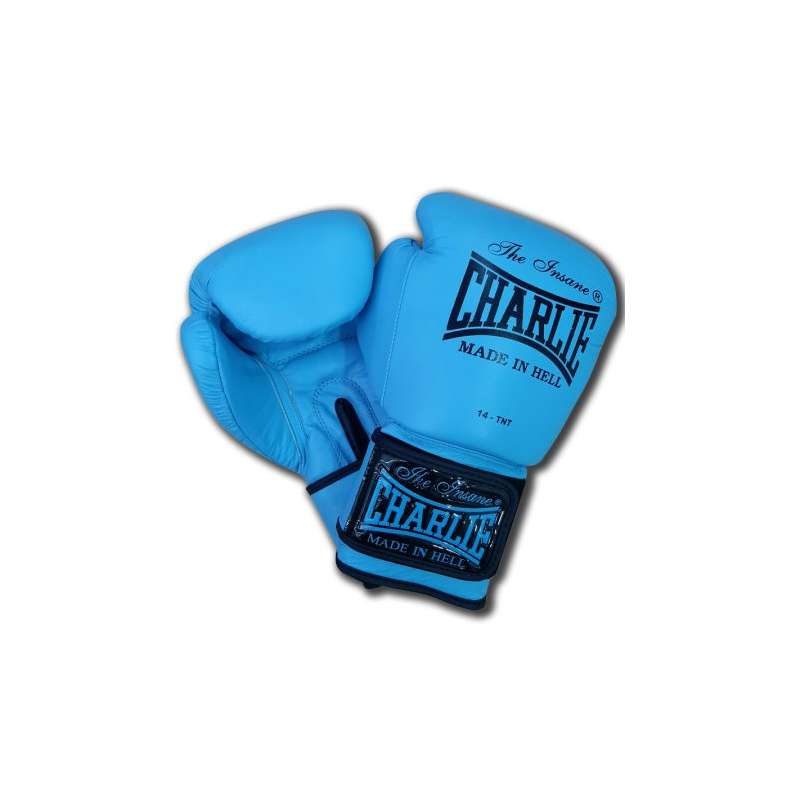 Charlie boxing gloves blue sky