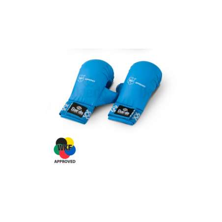 Daedo WKF karate gloves (blue) with thumb