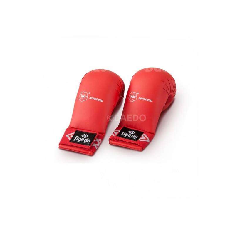 Daedo karate gloves (red) without thumb