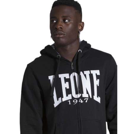 Leone big logo zip hoodie (black)