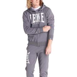 Men's Leone big logo (grey) zip-up sweatshirt 4