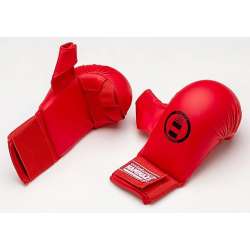 Red kamikaze karate gloves
