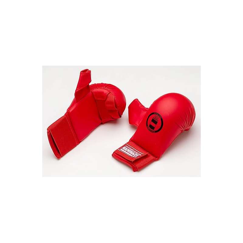 Red kamikaze karate gloves