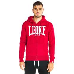 Leone big logo sweatshirt with zip (burgundy)