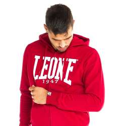 Leone big logo sweatshirt with zip (burgundy) 4