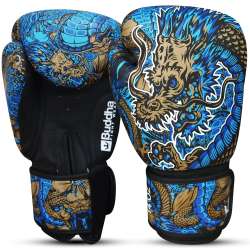Buddha fantasy dragon boxing gloves (blue)