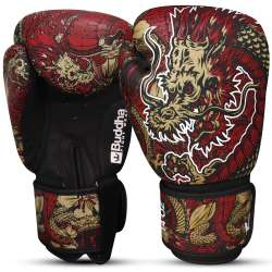 Buddha kick boxing gloves fantasy dragon (red)