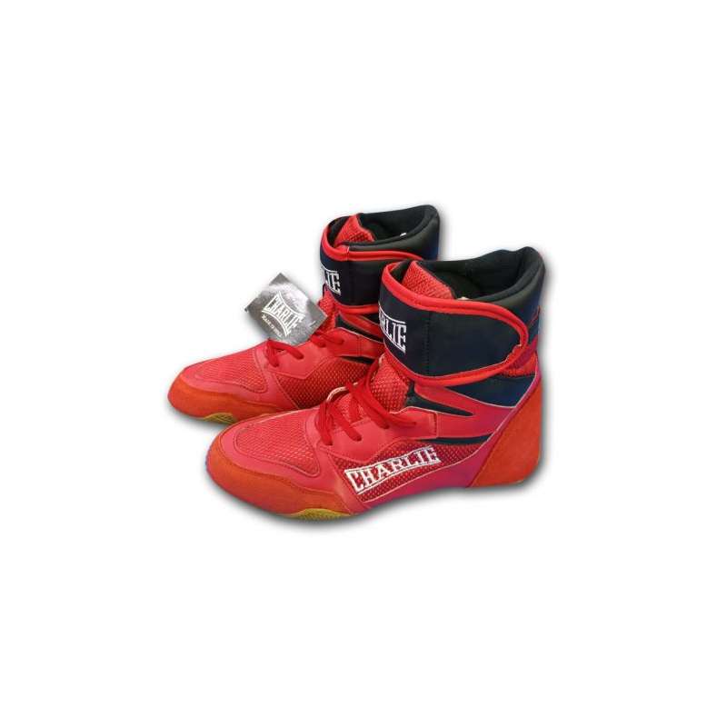 Charlie ring pro boxing boots (red)