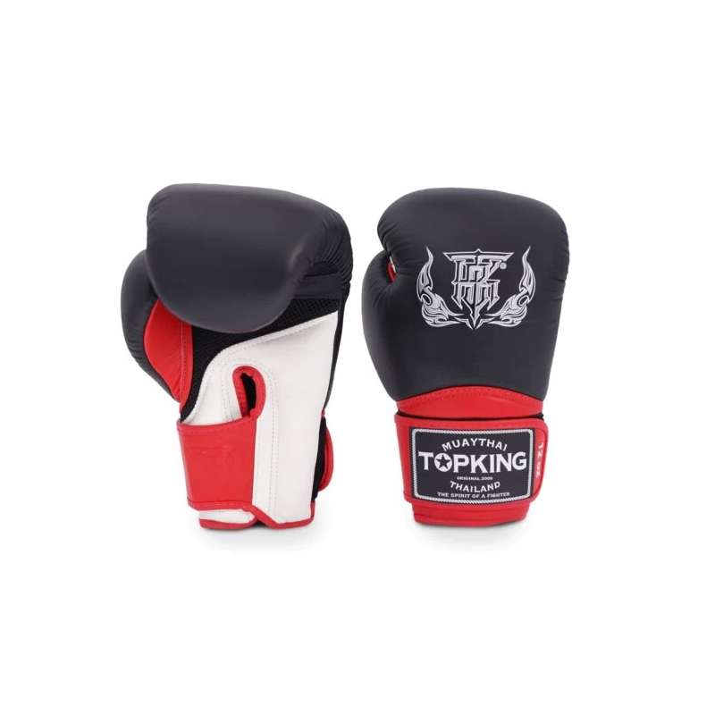 Top King muay thai gloves super air (black/red/white)