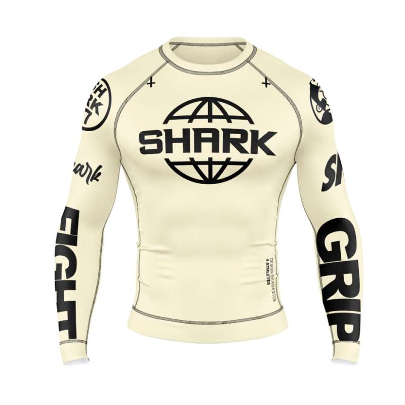 Shark grappingl rashguard SKB97 (beige)