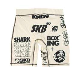 Shark lycra grappling shorts SKB97 (beige) 1