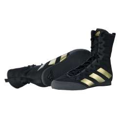 Adidas box hog 4 boxing shoes in black/gold 4