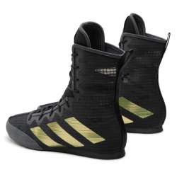 Adidas box hog 4 boxing shoes in black/gold 5