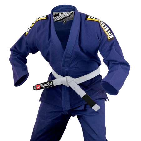 Buddha BJJ blue kimono infinity + white belt
