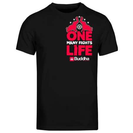 Buddha one life many fights t-shirt