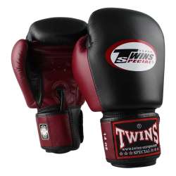 Twins muay thai gloves BGVL3 (black/red wine) 1
