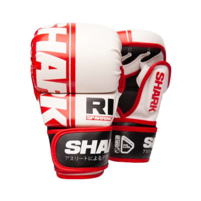 MMA Gloves Shark R1 Red White MMA Gloves Shark R1 Red White