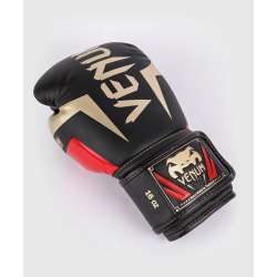 Boxing gloves Venum elite black golden red 3