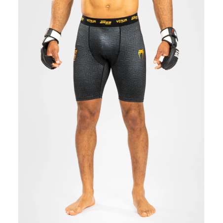 Venum ares 2.0 compression shorts black gold