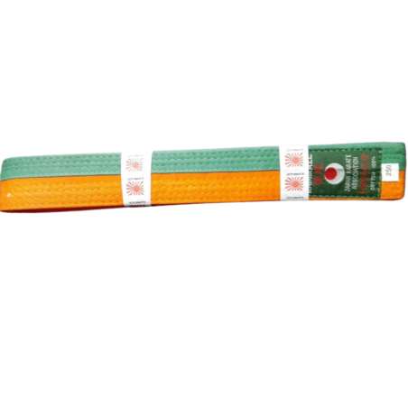 Kamikaze orange green karate belt 1