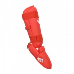 NKL approved karate shin guards red
