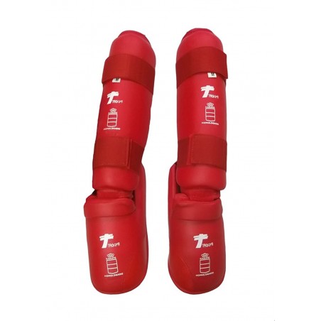 Tagoya Karate shin guards approved red