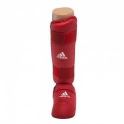 Adidas karate shin guards approved (red)